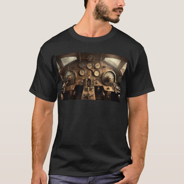Steampunk-Cockpit T-Shirt (Vorderseite)