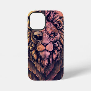 Steampunk Color Gradient Rustikale Lion iPhone 12 Mini Hülle