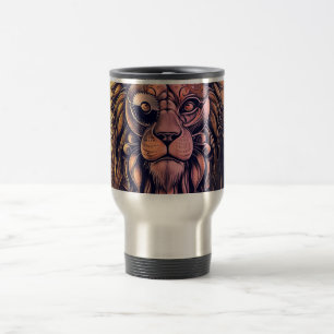 Steampunk Color Gradient Rustikale Lion Reisebecher