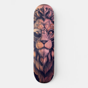 Steampunk Color Gradient Rustikale Lion Skateboard