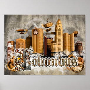 Steampunk Columbus Plakat