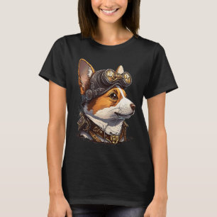 Steampunk Corgi Head of Women & Men 2 T-Shirt