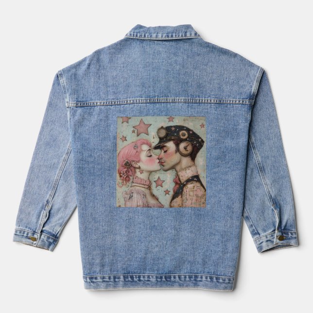 Steampunk Couple Jeansjacke (Rückseite)