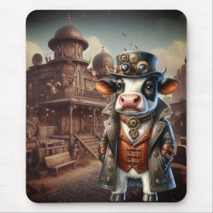 Steampunk Cow Mousepad