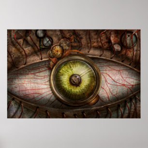 Steampunk - Creepy - Auge auf Technologie Poster