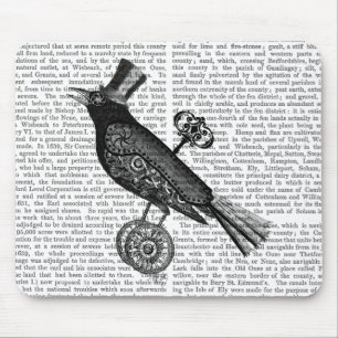 Steampunk Crow 2 Mousepad
