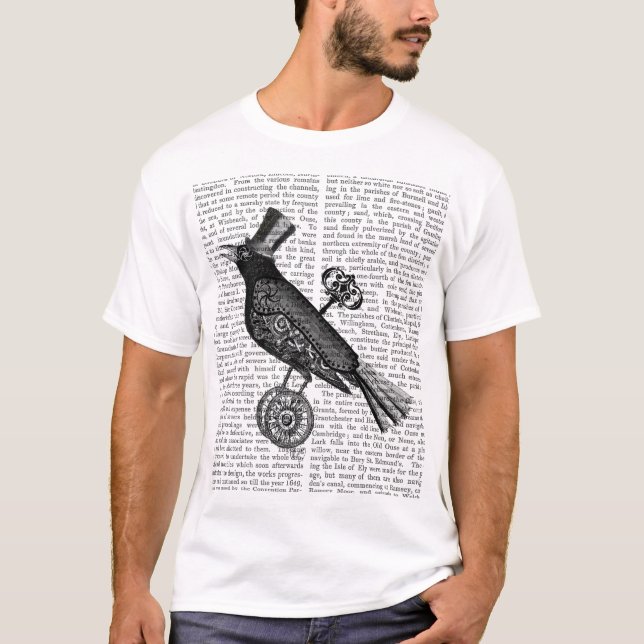 Steampunk Crow 2 T-Shirt (Vorderseite)