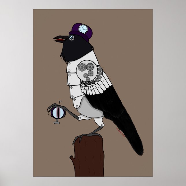 Steampunk Crow Poster (Vorne)