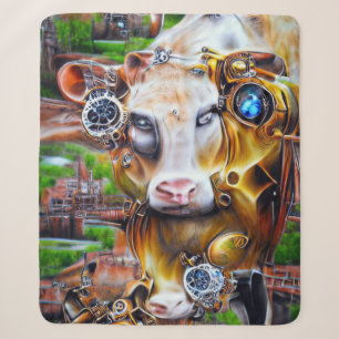 Steampunk Cyber Cow Sherpadecke