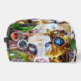 Steampunk Cyber Cow Waschbeutel