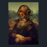 Steampunk da Vinci Mona Lisa Divers Helmet Pop Art Poster<br><div class="desc">Steampunk Mona! Der Helm des Vintagen Tauchers. Leonardo da Vincis ikonisches Gemälde, die Sternenausstellung des Louvre in Paris, muss die Mona Lisa das bekannteste und am leichtesten erkennbare Bild der Welt sein. Es gibt viele Versionen dieses Gemäldes, hier sehen wir sie in der Steampunk-Mode-Phase, erstellt von Paul Stickland. Sorry Leo!...</div>