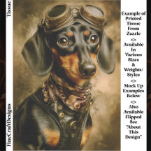 Steampunk Dachshund Hund Aviator EP7R Decoupage