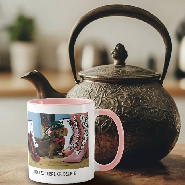 Steampunk-Dackel Schuhe Stiefel Viktorianisch Tasse (Von Creator hochgeladen)