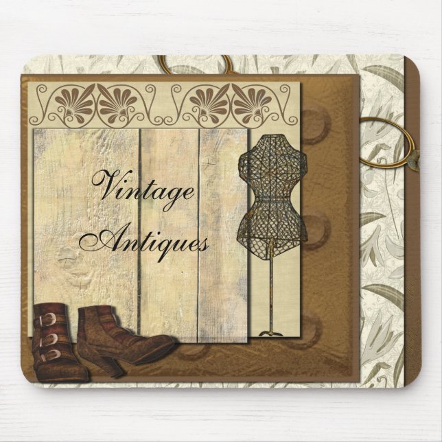 Steampunk Damenschneiderin-Raum Mousepad (Vorne)
