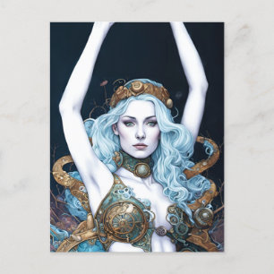 Steampunk Dancing Woman Postkarte