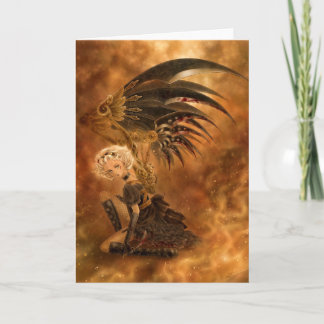 Steampunk Dark Angel Grußkarte Karte