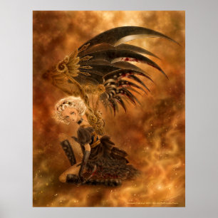 Steampunk Dark Angel Print Poster
