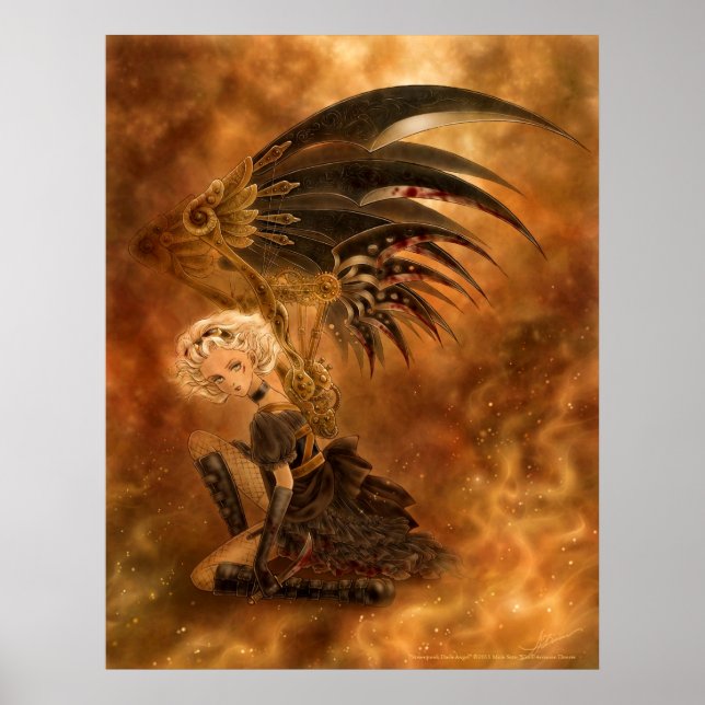Steampunk Dark Angel Print Poster (Vorne)
