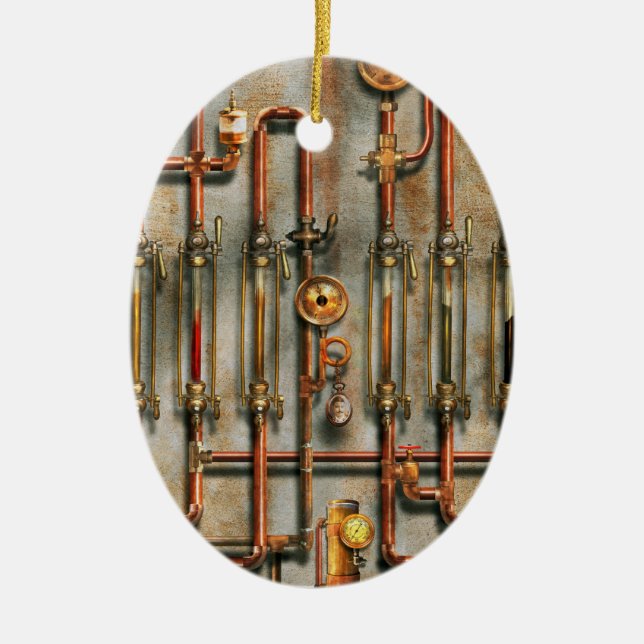 Steampunk - Das Schmierkrümmer Keramik Ornament (Vorne)