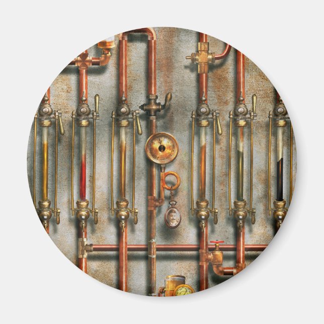 Steampunk - Das Schmierkrümmer Magnet (Vorne)