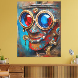 Steampunk Das Zin-Man-Portrait Leinwanddruck