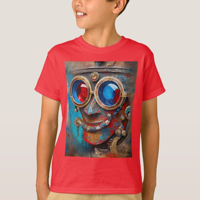 Steampunk Das Zin-Man-Portrait T-Shirt (Vorderseite)