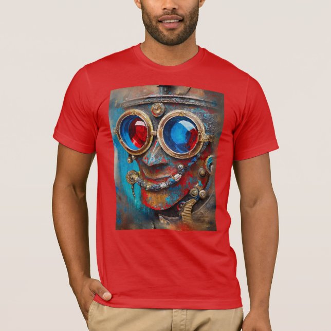 Steampunk Das Zin-Man-Portrait T-Shirt (Vorderseite)