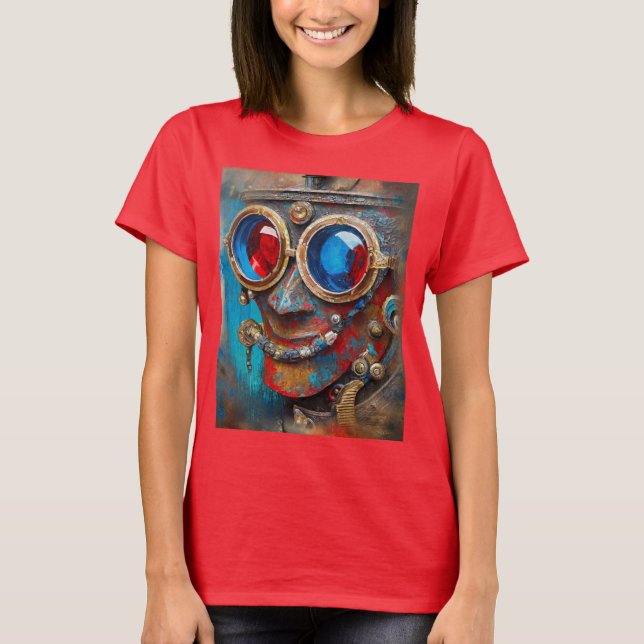 Steampunk Das Zin-Man-Portrait T-Shirt (Vorderseite)