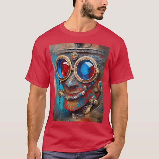 Steampunk Das Zin-Man-Portrait T-Shirt (Vorderseite)