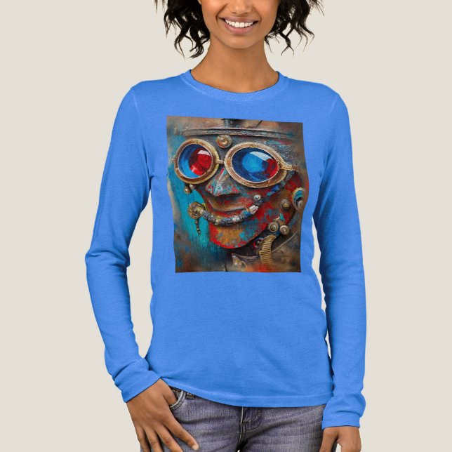 Steampunk Das Zin-Man-Portrait Tri-Blend Shirt (Vorderseite)