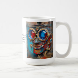 Steampunk Das Zinn-Man-Portrait mit Zitat Kaffeetasse