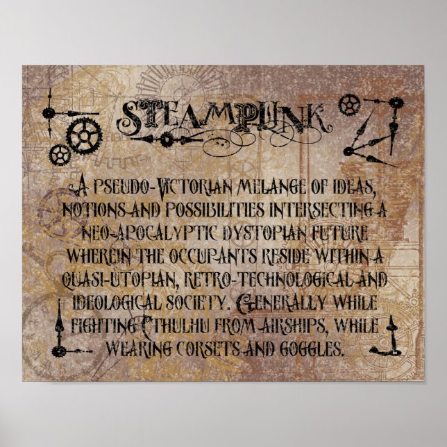 Steampunk-Definition Poster (Vorne)