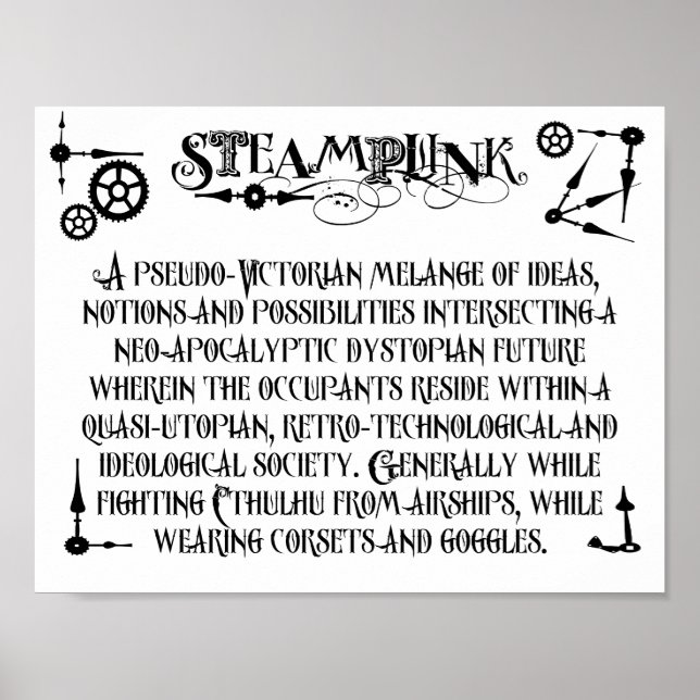 Steampunk Definition Poster (Vorne)