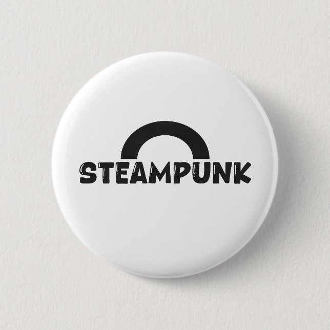 Steampunk-Design – Minimalistischer Knopf Button (Vorderseite)
