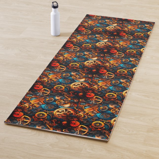 Steampunk-Design Yogamatte (Beispiel)