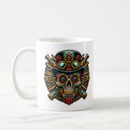 Steampunk Dia de los Muertos Kaffeetasse