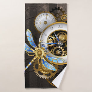 Steampunk-Dials mit Dragonfly Badehandtuch