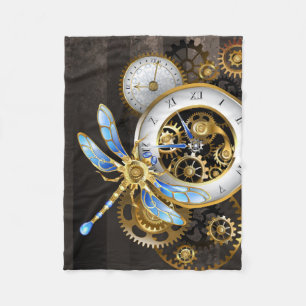 Steampunk-Dials mit Dragonfly Fleecedecke