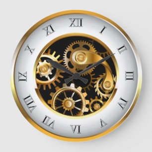 Steampunk-Dials mit Dragonfly Große Wanduhr