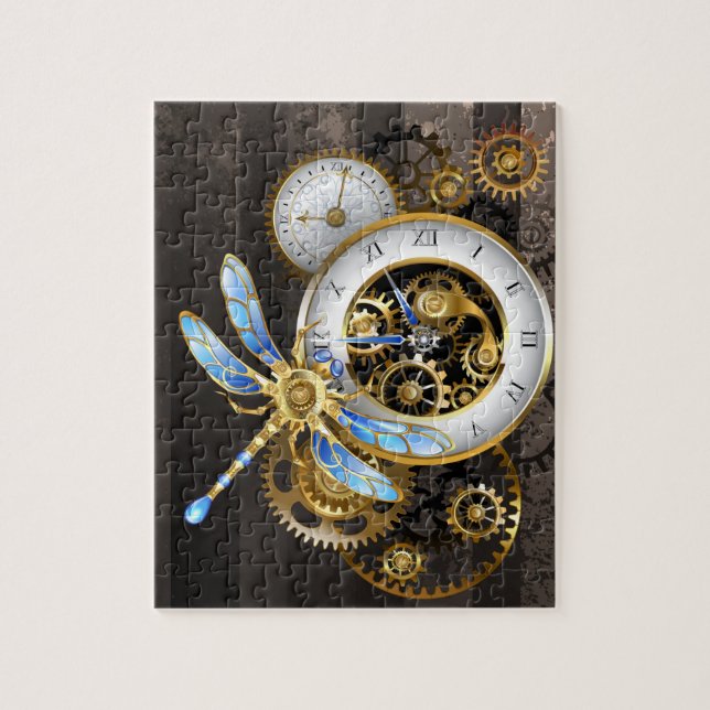 Steampunk-Dials mit Dragonfly Puzzle (Vertikal)