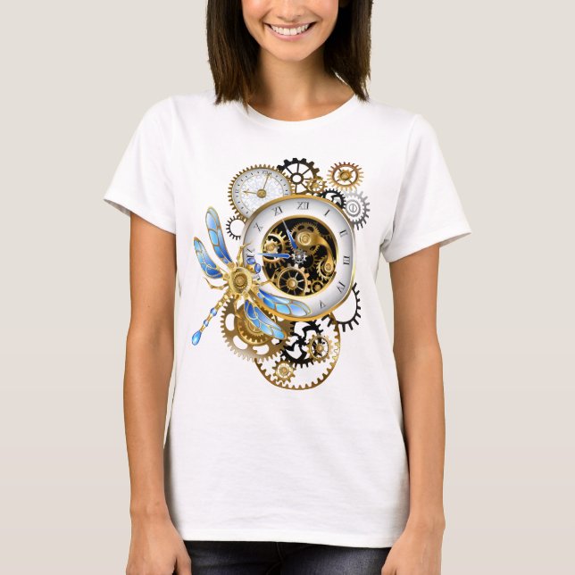 Steampunk-Dials mit Dragonfly T-Shirt (Vorderseite)