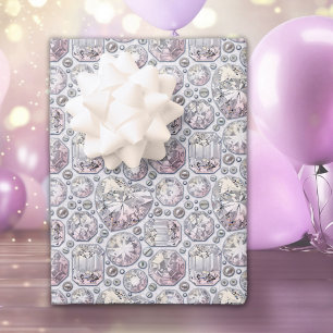 Steampunk Diamonds Pearls Geburtstag Geschenkpapier Set