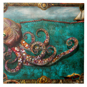 Steampunk - Die Geschichte des Kraken Fliese