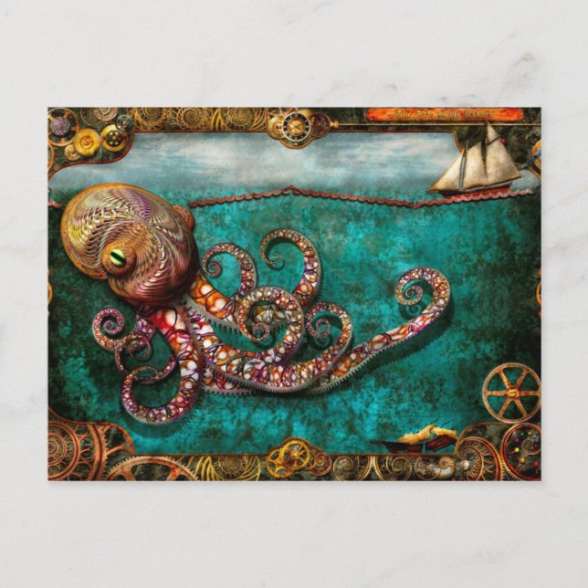 Steampunk - die Geschichte des Kraken Postkarte (Vorderseite)
