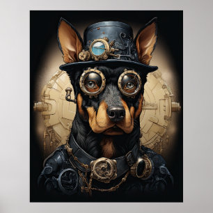 STEAMPUNK DOBERMAN POSTER