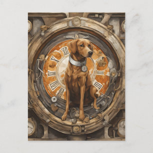 Steampunk Dog Postkarte