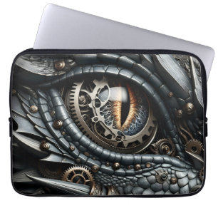 Steampunk Dragon Eye Schließen Ai Art Laptopschutzhülle