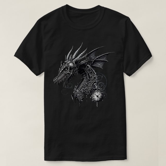 Steampunk Dragon Fantasy Illustration 1 T-Shirt (Design vorne)
