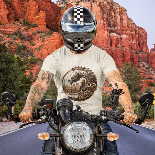 Steampunk Dragon Over San Francisco 2024 T-Shirt (Von Creator hochgeladen)