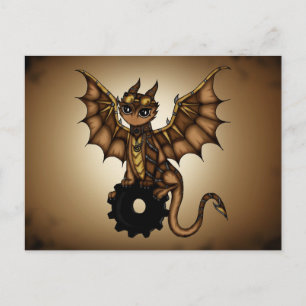 Steampunk Dragon Postkarte
